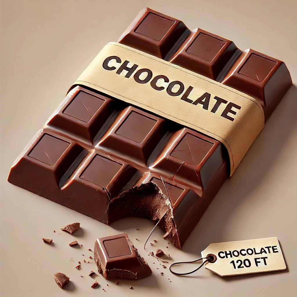 DALL·E 2024-11-13 16.13.23 - A 3D illustration of a chocolate bar with one corner clearly broken off, showing a rough edge and the creamy chocolate texture inside. The chocolate b.webp
